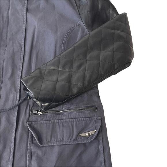 Rock & Republic Men's Size Medium Moto Gray Black Jacket - Picture 2 of 7